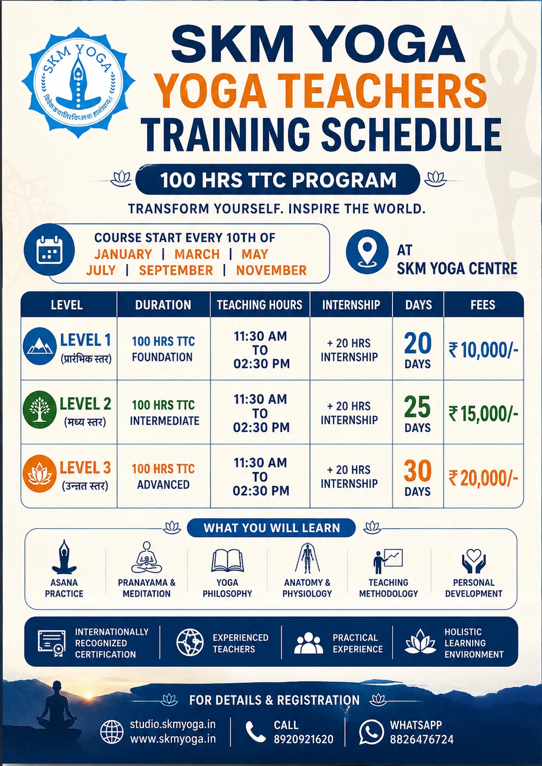 100 Hours Yoga Teacher Training Course in Noida